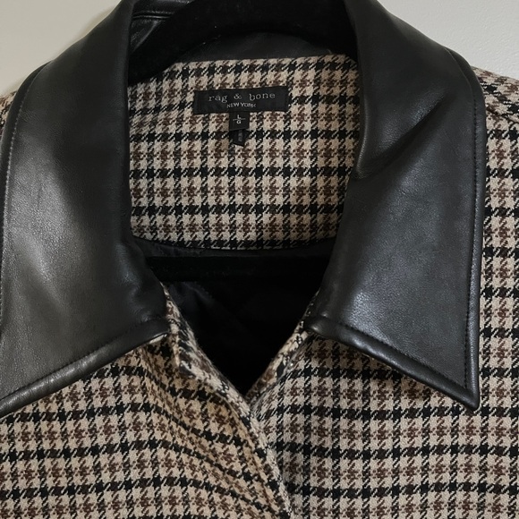 Rag & Bone Cassidy Houndstooth Jacket Barn Coat L XL - Picture 7 of 9